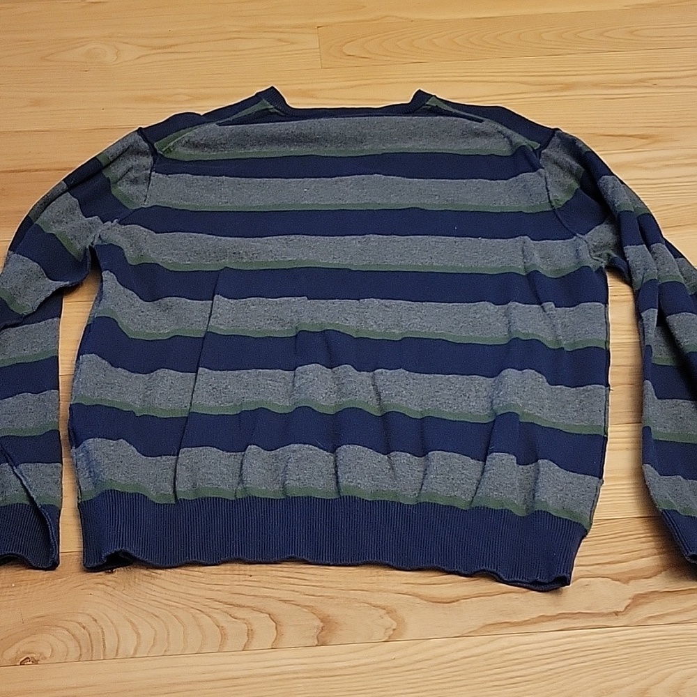 French Connection XL Striped V Neck Knit Sweater - Picture 5 of 5